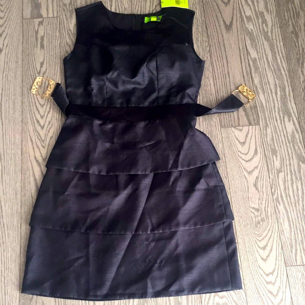 Nice satin black dress by Isabela